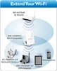 Diagram showing how to extend Wi-Fi range with a router, extender, and various devices. Voir les images du produit