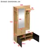 Ensemble vestiaire Merax avec miroir et banc,vestiaire avec Voir les images du produit 5