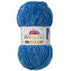 A ball of blue yarn with a label. Podgląd zdjęcia produktu