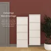 Furni24 Metall Schuhschrank Weiß schmal – Schuhkipper mit 4 Produktbild-Vorschau 3