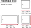 WENKO Dusch Vorhang Badewannen Anti Schimmel inkl. Ringe Produktbild-Vorschau 7