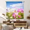 MuchoWow® Wandteppich Wandbehang Blumen - Wiese - Lila - Produktbild-Vorschau 6