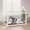 Hundebett Weiß 111x80x100 cm Massivholz Kiefer Produktbild-Vorschau 2