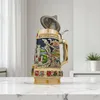Bierkrug mit Deckel 0,7L – Traditioneller Steinkrug mit Produktbild-Vorschau 5