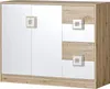 Minio, commode 120 cm, "Nimes", couleur chêne clair / blanc Voir les images du produit 1