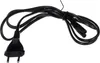 A black power cord with a European plug on one end and a C7 connector on the other, lying on a white background. Anteprima dell’immagine prodotto