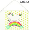 Mr. & Mrs. Panda Schild Einhorn Regenbogen DIN A4 - Weiß - Produktbild-Vorschau 1