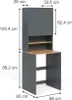 Waschmaschinenschrank Vicco Viktor Anthrazit/Goldkraft Produktbild-Vorschau 2