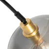 Bogenlampe Schwarz mit Gold mit Rauchglas Zuzanna Produktbild-Vorschau 2