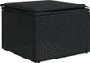 vidaXL 11-tlg. Garten-Sofagarnitur mit Kissen Schwarz Poly Produktbild-Vorschau 5