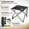 Faltbarer Campingtisch Schwarz mit 2 Getränkehaltern – Produktbild-Vorschau 5