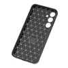 The back of a black phone case with a geometric pattern. Produktbild-Vorschau