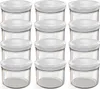 Oputec 12x 230 ml Einmachgläser mit Schraubdeckel Weiß – Produktbild-Vorschau 1