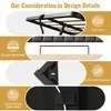 Collage of close-up images highlighting design details of a bed frame. Produktbild-Vorschau