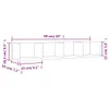 Wandkasten, 2 stuks, grijs Sonoma, 99x18x16,5 cm, Productafbeelding-voorbeeld 11
