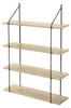 Wandregal mit 4 Fächern, Holzoptik, L 60 cm Produktbild-Vorschau 1