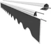 A close-up, isolated view of a retractable awning fabric and its mounting hardware. Produktbild-Vorschau