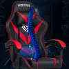 A gaming chair with a diagram illustrating spinal support. Náhled obrázku produktu