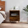 vidaXL Nachttisch Räuchereiche 40x35x50 cm Holzwerkstoff Produktbild-Vorschau 1