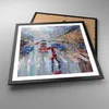 Gerahmtes Poster - Schwarzer Rahmen - Acryl Stadt Regen - Produktbild-Vorschau 3