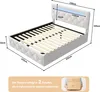 CDGlobal Polsterbett 140x200, LED Doppelbett mit Stauraum Produktbild-Vorschau 7