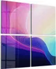 DEQORI Glasbild Echtglas 4x50x50 cm 'Polychromer Farbfluss' Produktbild-Vorschau 1