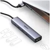 Adaptateur Ugreen 5W1 Usb-A Vers 3X Usb 3.0 + Rj45 + Usb-C Voir les images du produit 3