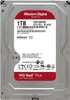 A close-up, top-down view of a Western Digital Red Plus 1TB NAS Hard Drive. Produktbild-Vorschau