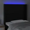 vidaXL LED Kopfteil Schwarz 83x16x118/128 cm Kunstleder -  Produktbild-Vorschau 5