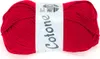 A ball of red yarn with a label. Produktbild-Vorschau