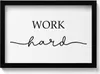 Motivationsschild „Arbeite hart“– Wandbild mit Rahmen – Produktbild-Vorschau 1