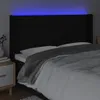 The Living Store LED Kopfteil Schwarz 203x16x118/128 cm Produktbild-Vorschau 5