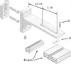 Rail de rideau en aluminium ( support mural inclus ) blanc Voir les images du produit 5