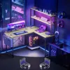 AIORBER Scrivania da gaming a forma di L 148 cm con Anteprima dell’immagine prodotto 4