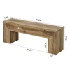 Tribesigns: Panca d'ingresso in legno, stile rustico, alta Anteprima dell’immagine prodotto 2