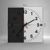 Wanduhr - Quadrat - Glasuhr - Kugel Schwarzweiß Modern - Produktbild-Vorschau 3
