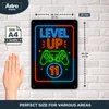 Blechschild 20x30cm Level Up 11 Gaming Geburtstag Neon Produktbild-Vorschau 2