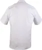 A plain white background with a white short-sleeved shirt. Produktbild-Vorschau