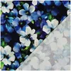 Punta di Roma Flower ab 0,5 m x 158 cm Viskose-Stoff Romanit Strech Jersey Oeko-Tex Meterware schwarz blau Produktbild-Vorschau