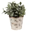 Clayre & Eef Pot de fleurs Ø 13x12 cm Beige Bleu Céramique Voir les images du produit 2