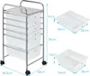 COSTWAY Rollcontainer mit 6 stapelbaren Schubladen, Mobiler Produktbild-Vorschau 6