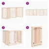 A collage of four images showing a wooden pet gate in different configurations. Anteprima dell’immagine prodotto