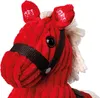 Close-up of a red plush horse toy. Podgląd zdjęcia produktu