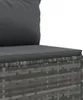 vidaXL 10-tlg. Garten-Lounge-Set mit Kissen Grau Poly Produktbild-Vorschau 5