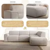 AX LIVING Couch Sofa L Form Didim L Taupe – 292 cm stilvoll Produktbild-Vorschau 6