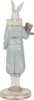 Clayre & Eef Dekorationsfigur Kaninchen 31 cm Weiß Blau Produktbild-Vorschau 3