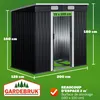 GARDEBRUK® Abri de jardin métal L 2m² fondation Voir les images du produit 3