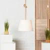 Pendelleuchte 1-flammig HxØ 130x35 cm natur/weiß Produktbild-Vorschau 2