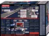 The back of a Carrera Digital 132 slot car racing set box, showing various track configurations, accessories, and app integration. Produktbild-Vorschau