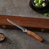 Wakoli Damast Ausbeinmesser I 16cm Klinge I Olivenholzgriff Produktbild-Vorschau 6